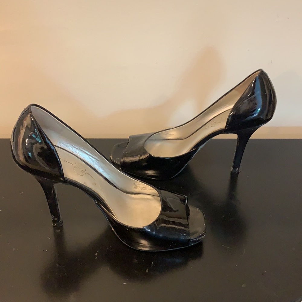 Jessica Simpson Patent Platform Open Toe Pump - Picture 5 of 8